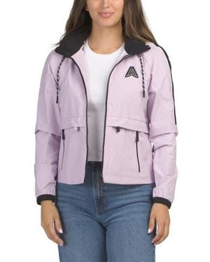 Marshalls Enneth Bomber Windbreaker With Contrast Sleeves For - Purple