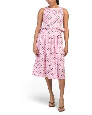 Marshalls Smocked Polka Dot Dress For - Pink