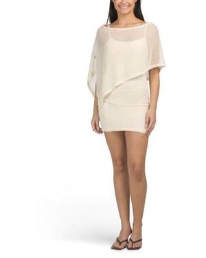 Marshalls Poncho Mini Dress For - White