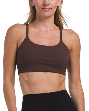 Marshalls Strappy Camisole Bra Top With Cups For - Black