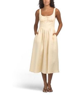 Marshalls Linen Blend Sleeveless Maxi Dress For - Natural