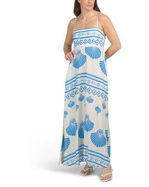 Marshalls Seashell Print Maxi Dress For - Blue