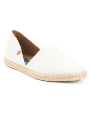 Marshalls Leather Espadrille Flats For - White