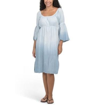 Marshalls Alani Long Sleeve Swim Cover-Up Dress For - Blue