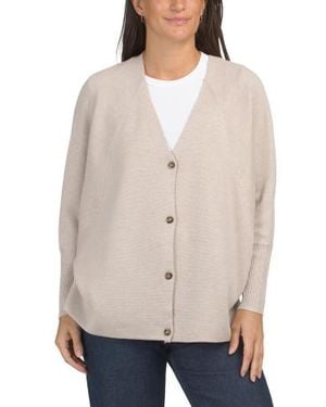Marshalls V-Neck Raglan Sleeve Cardigan For - Natural