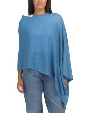 Marshalls Cashmere Cowl Neck Poncho Sweater For - Blue