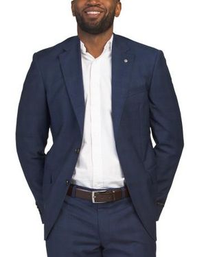 Marshalls Wool Classic Suit Jacket For - Blue