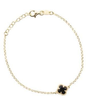 Marshalls 14K Plated Sterling Clover Bracelet For - Metallic