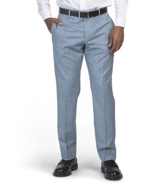 Marshalls Wool Blend Classic Checkered Pants For - Blue