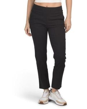 Marshalls Tummy Control Plaid Tech Ankle Pants For - Black