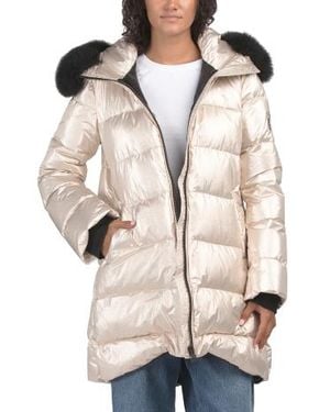 Marshalls Apres Ski Jacket With Detachable Toscana Shearling Trim For - Natural
