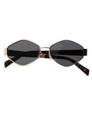 Marshalls 26Mm Geometric Thin Frame Sunglasses With Smoke Lens For - Black