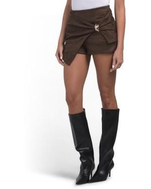 Marshalls Faux Suede Skirt For - Black