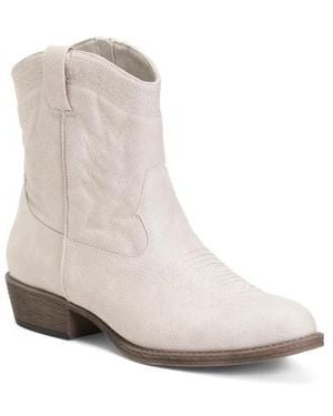 Marshalls Pistol Western Booties For - White
