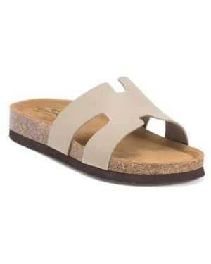 Marshalls Leather Eartha Sandals For - White