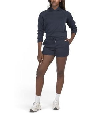 Marshalls 2Pc Scuba Hoodie And Shorts With Pockets For - Blue