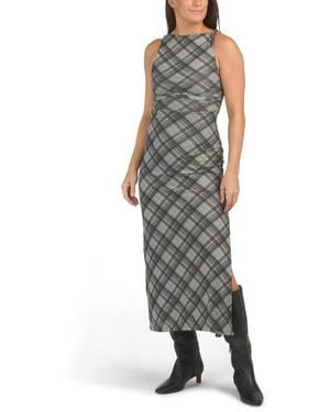 Marshalls Plaid Mesh Maxi Dress For - Metallic