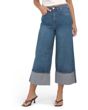 Marshalls Rose High Rise Cropped Wide Leg Jeans For - Blue