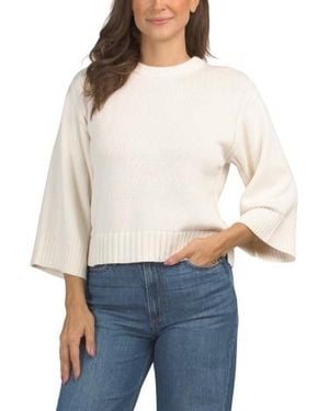 Marshalls Cotton Scottie Wide Sleeve Sweater For - White