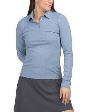Marshalls Upf 50 Elena Cooling Long Sleeve Polo T-Shirt For - Blue