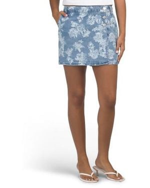 Marshalls High Rise Floral Discharge Print Skort For - Blue
