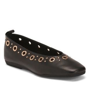 Marshalls Leather Shoes With Eyelets For - Black