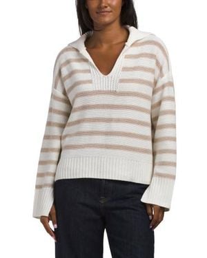 Marshalls Striped Lightweight Hooded Sweater For - Gray