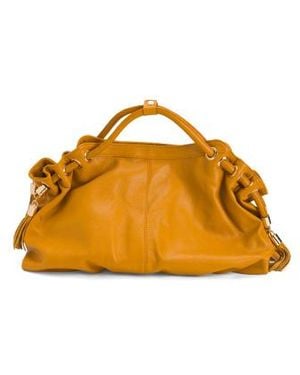 Marshalls Leather Musette Satchel For - Yellow