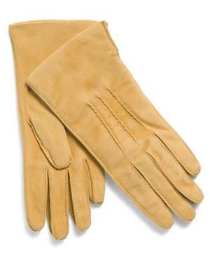 Marshalls Suede Gloves With Lambswool Lining For - Metallic