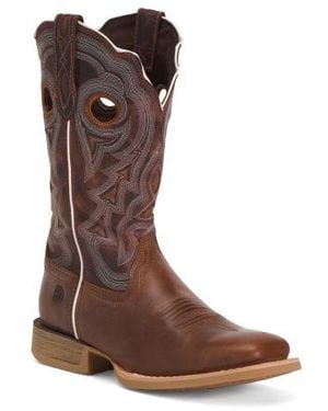 Marshalls Leather Rose Western Boots For - Brown