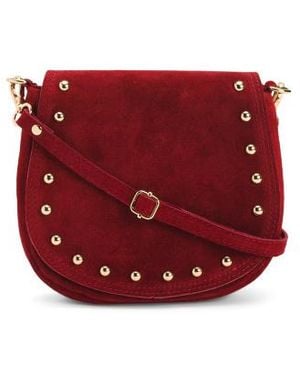 Marshalls Suede Studded Crossbody For - Red