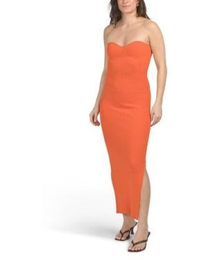 Marshalls Strapless Knit Maxi Tube Dress For - Orange