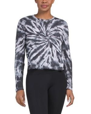 Marshalls Boxy Long Sleeve Tie Dye T-Shirt For - Blue