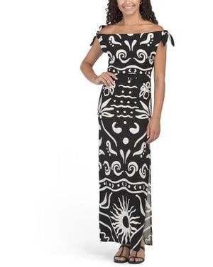 Marshalls Linen Blend Off The Shoulder Maxi Dress For - White