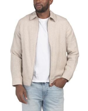 Marshalls Linen Blend Jacket For - Natural