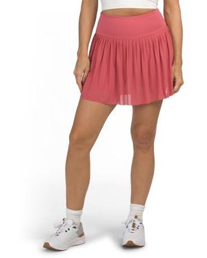 Marshalls Upf 50 Plus Power Mesh Pleated Seraphina Pull On Mini Skort For - Red