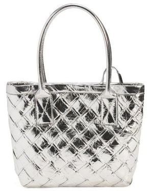 Marshalls Leather Woven Satchel For - White