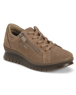 Marshalls Suede Sneakers With Lateral Zip For - Brown