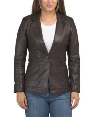 Marshalls Leather Noian Blazer For - Black