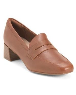 Marshalls Leather Iridressa Sky Heeled Shoes For - Brown