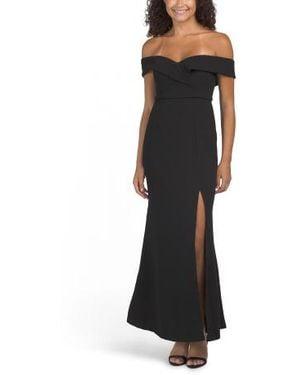 Marshalls Rider Off The Shoulder Front Slit Maxi Dress For - Black