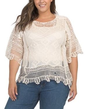Marshalls Plus Crochet Top For - White