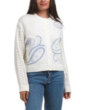 Marshalls Gracie Jacquard Cardigan For - White