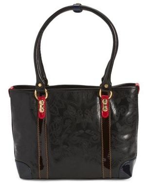 Marshalls Leather Flower Tote For - Black