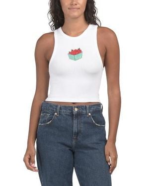 Marshalls Berries Embroidered Tank Top For - Blue