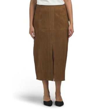Marshalls Suede Clara Skirt For - Natural