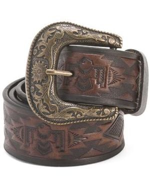 Marshalls Leather Western Style Belt For - Gray