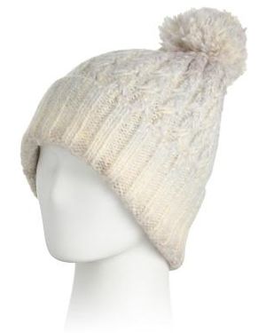 Marshalls Beanie With Pom Pom - White