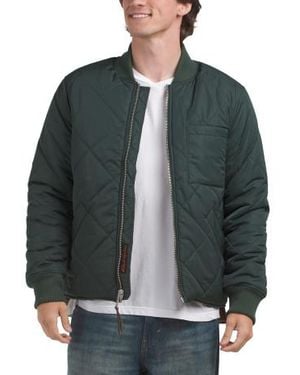 Marshalls Reversible Diamond Quilted Bomber Jacket For - Gray