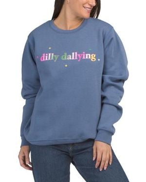 Marshalls Dilly Dallying Crew Neck Sweatshirt For - Blue
